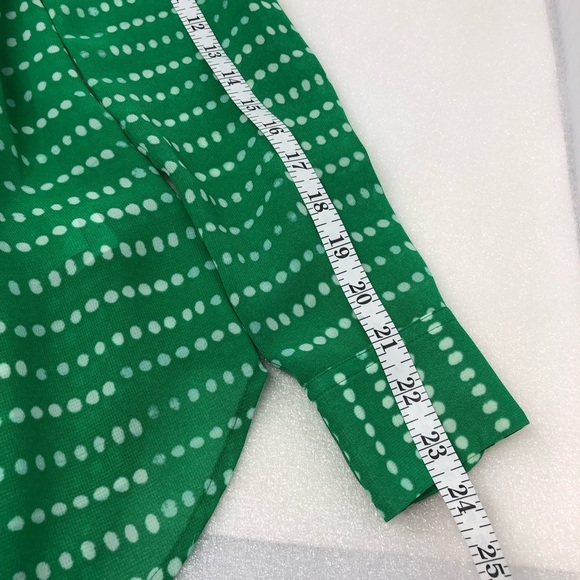 05 Green With White Polka Dot Blouse Size 4-6 - Picture 8 of 11